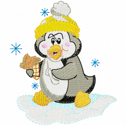 Pinguins Embroidery Design 10